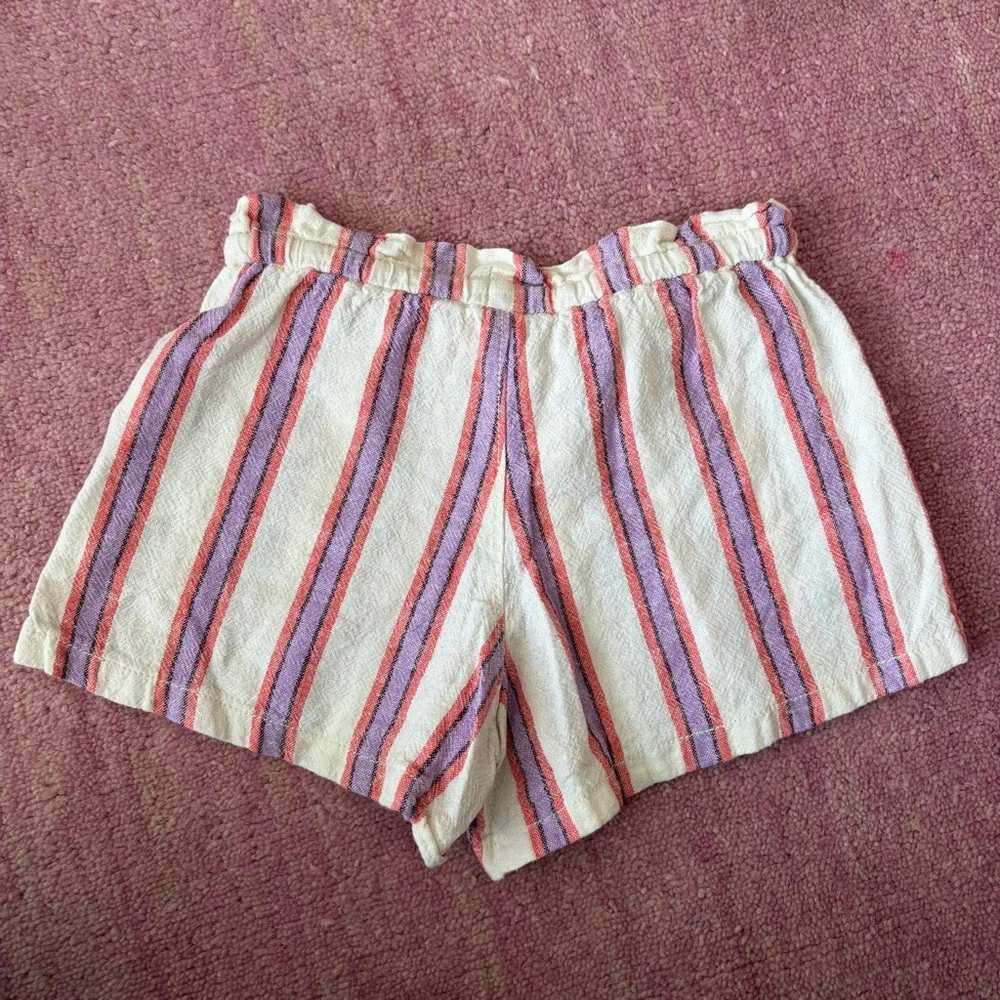 NWOT GAP Kids 4-5 Cream Striped Drawstring Waist Shorts